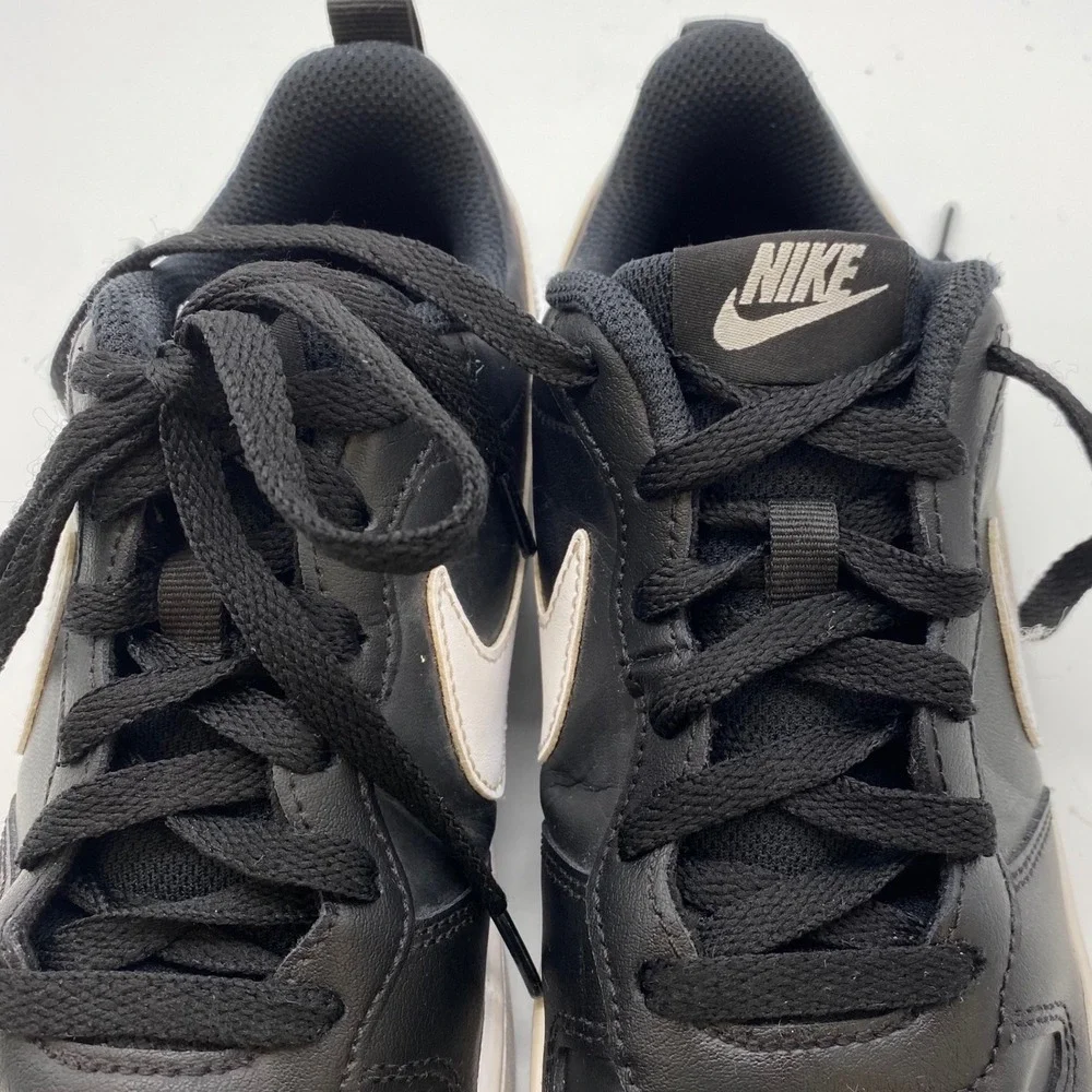 Nike Court Borough Low 2 Big Kids 6Y Black White BQ5448-002 Low Top Sneakers